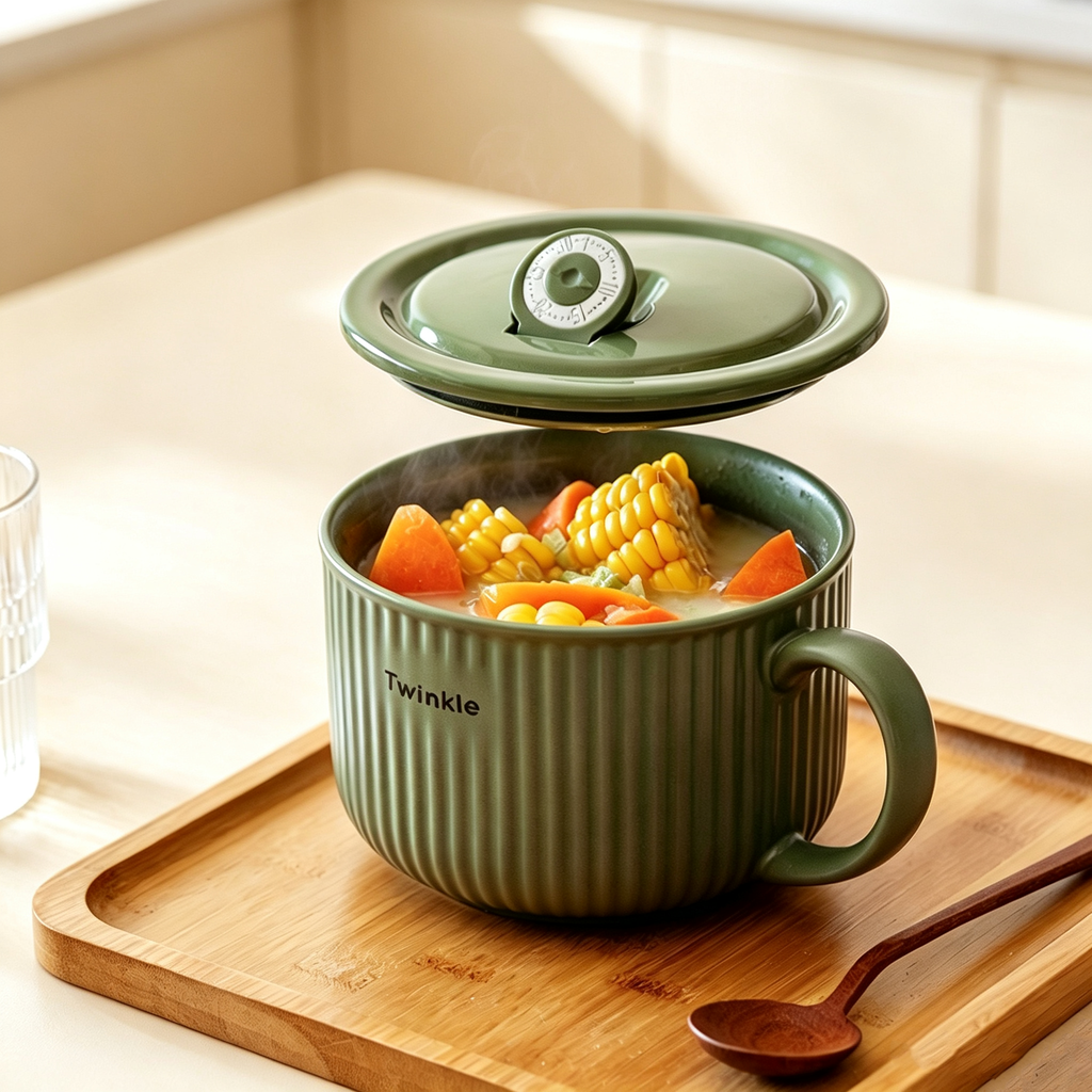 Minimalist Japanese Lidded Noodle Bowl